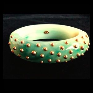 Kenneth J. Lane resin bracelet with goldtone studs